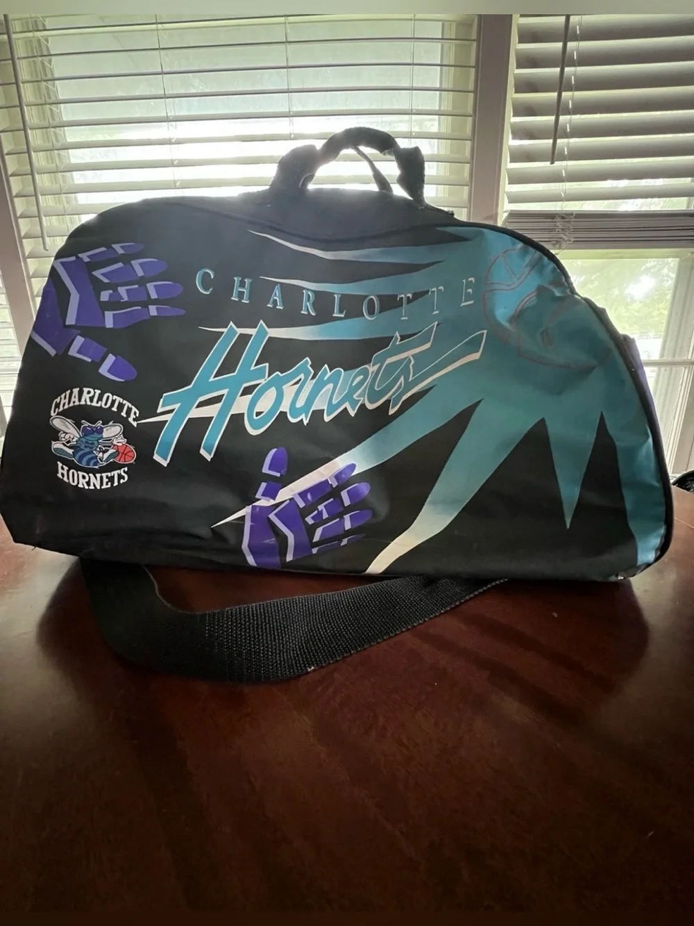 Charlotte Hornets NBA Duffle Bag, vintage